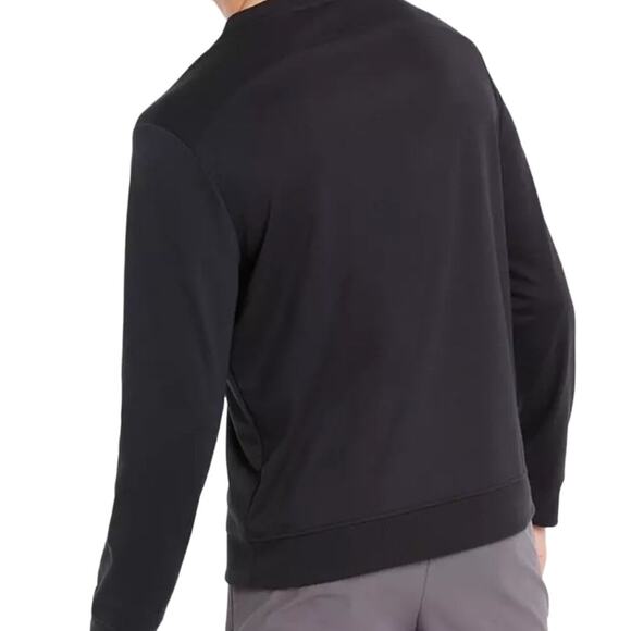 all in motion Men's Black Ponte Crewneck Sweatshirt Long Sleeve Size Small - Picture 2 of 7
